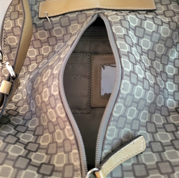 Nine West Camel Tan Small Mini Backpack Bag Pockets Clean No Wear Cloth - Picture 7 of 12